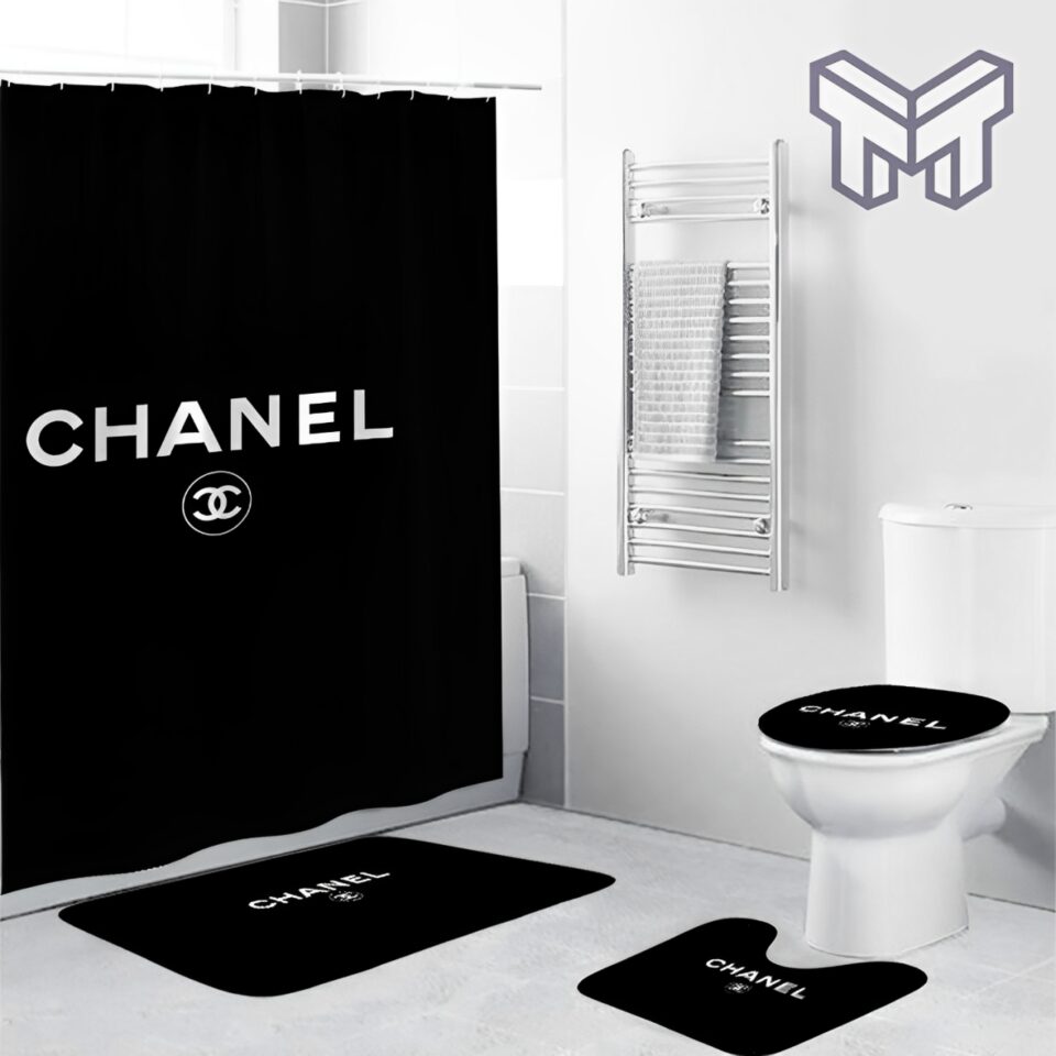 Chanel-Black-Clasic-Fashion-Luxury-Brand-Bathroom-Set-Home-Decor-Shower-Curtain-And-Rug-Toilet-Seat-Lid-Covers-Bathroom-Set