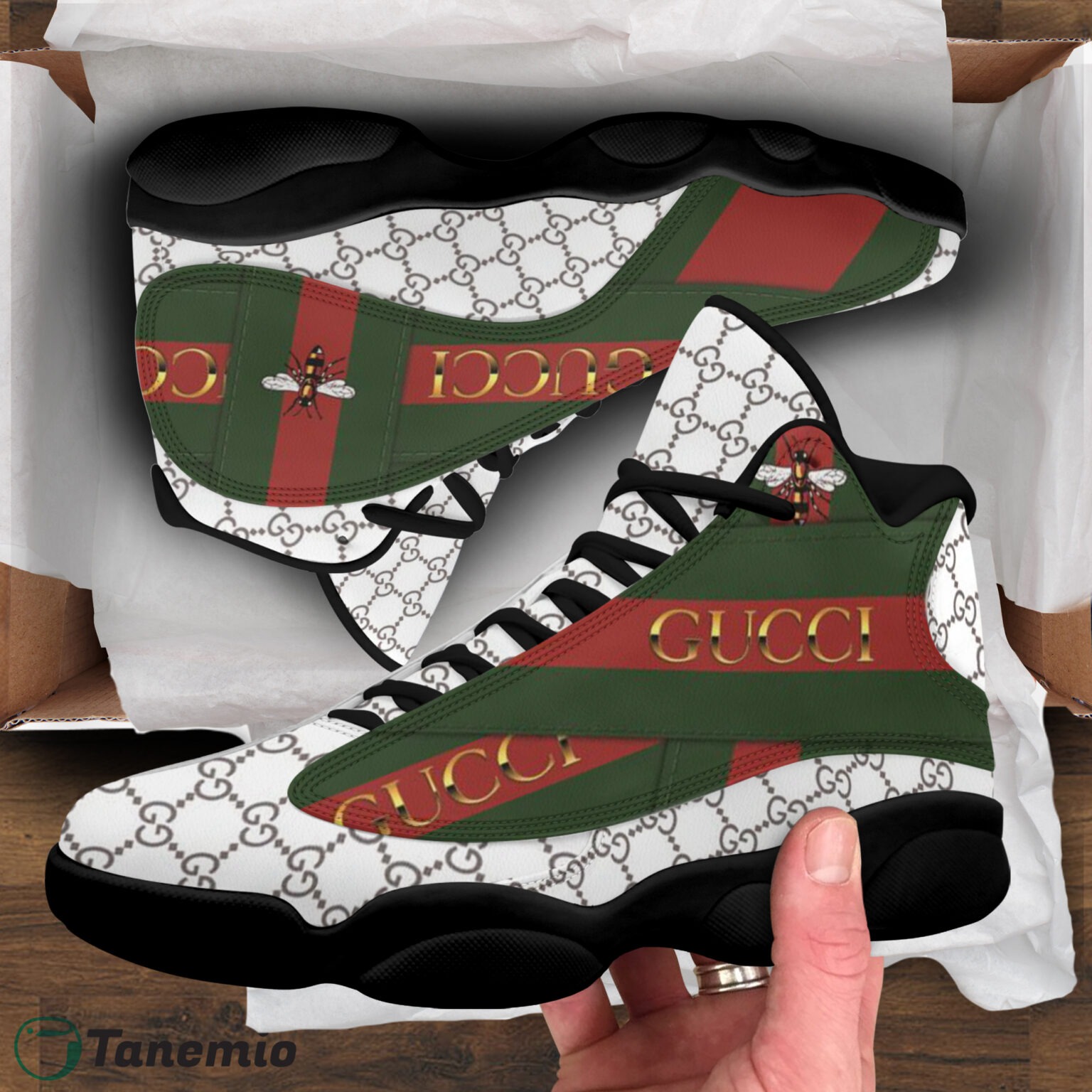 133124927152062279-Air-Jordan-13-Mix-Gucci-Green-White-Limited-Edition-Sneaker-Shoes-1536x1536